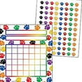 thumbnail image 1 of Teacher Created 1593285 Colorful Incentive Charts with Mini Stickers, Paw Prints, 1 of 1