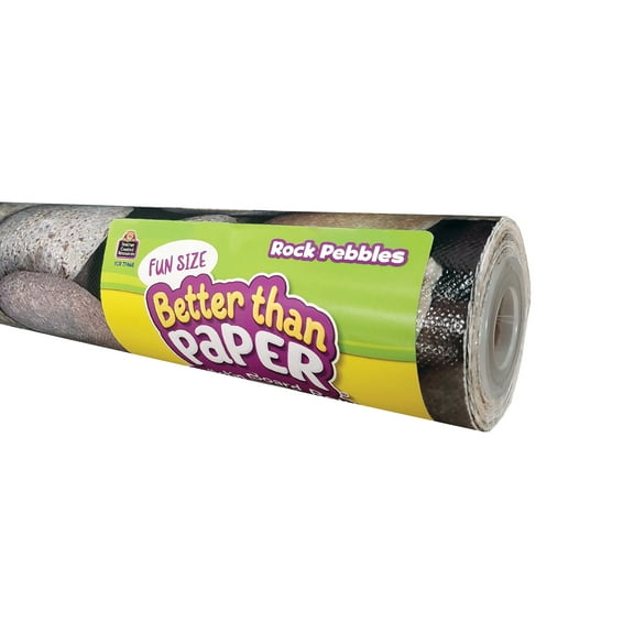 Teacher Created Resources Fun Size Better Than Paper Bulletin Board Roll, 18" x 12', Rock Pebbles