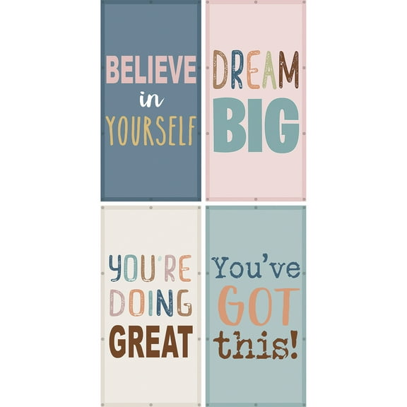 Teacher Created Resources Calming Covers Ceiling Light Filters, 2' x 4', Be Positive, Pack of 4