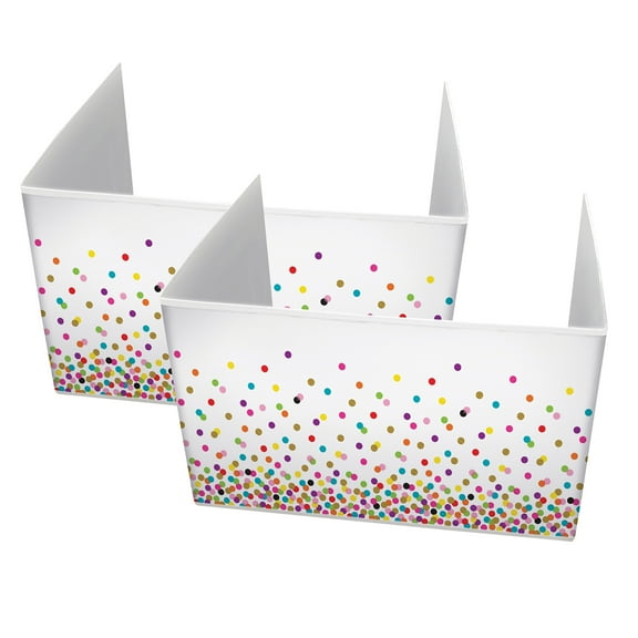 Teacher Created Resources 22"W x 16"H x 14"D Confetti Classroom Privacy Screen, 2 Count