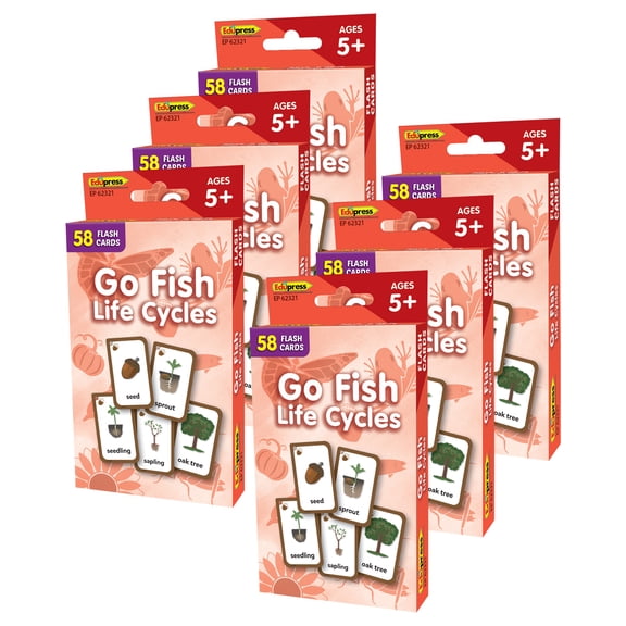 Edupress Go Fish: Life Cycles Flash Cards, 6 Packs