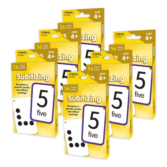 Teacher Created Resources Subitizing Flash Cards, 56 Per Pack, 6 Packs