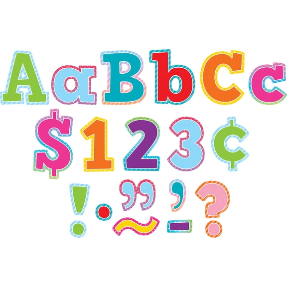 Teacher Created Resources Colorful Vibes 4-Inch Bold Block Letters, 690 Pieces