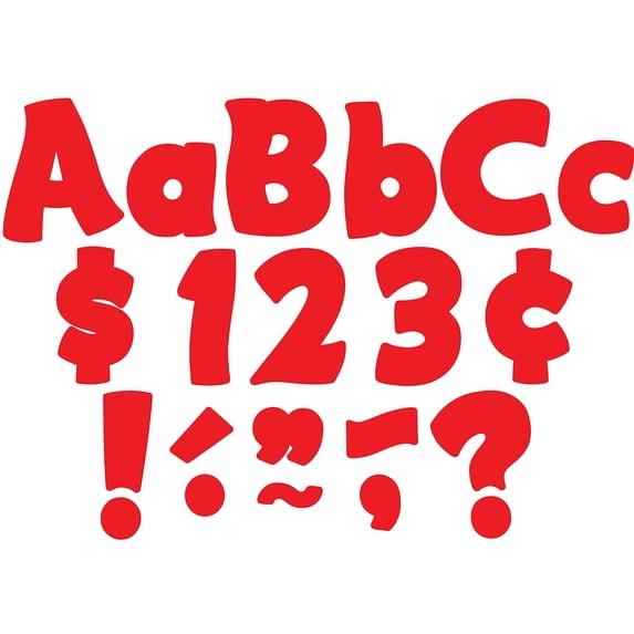 Teacher Created Resources 4" Funtastic Font Letters Combo Pack Red 208 Pieces/Pack 3 Packs