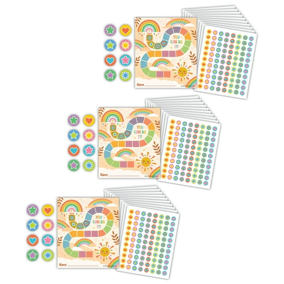 Teacher Created Resources Super Star Reward Trackers with Stickers, 3 Packs