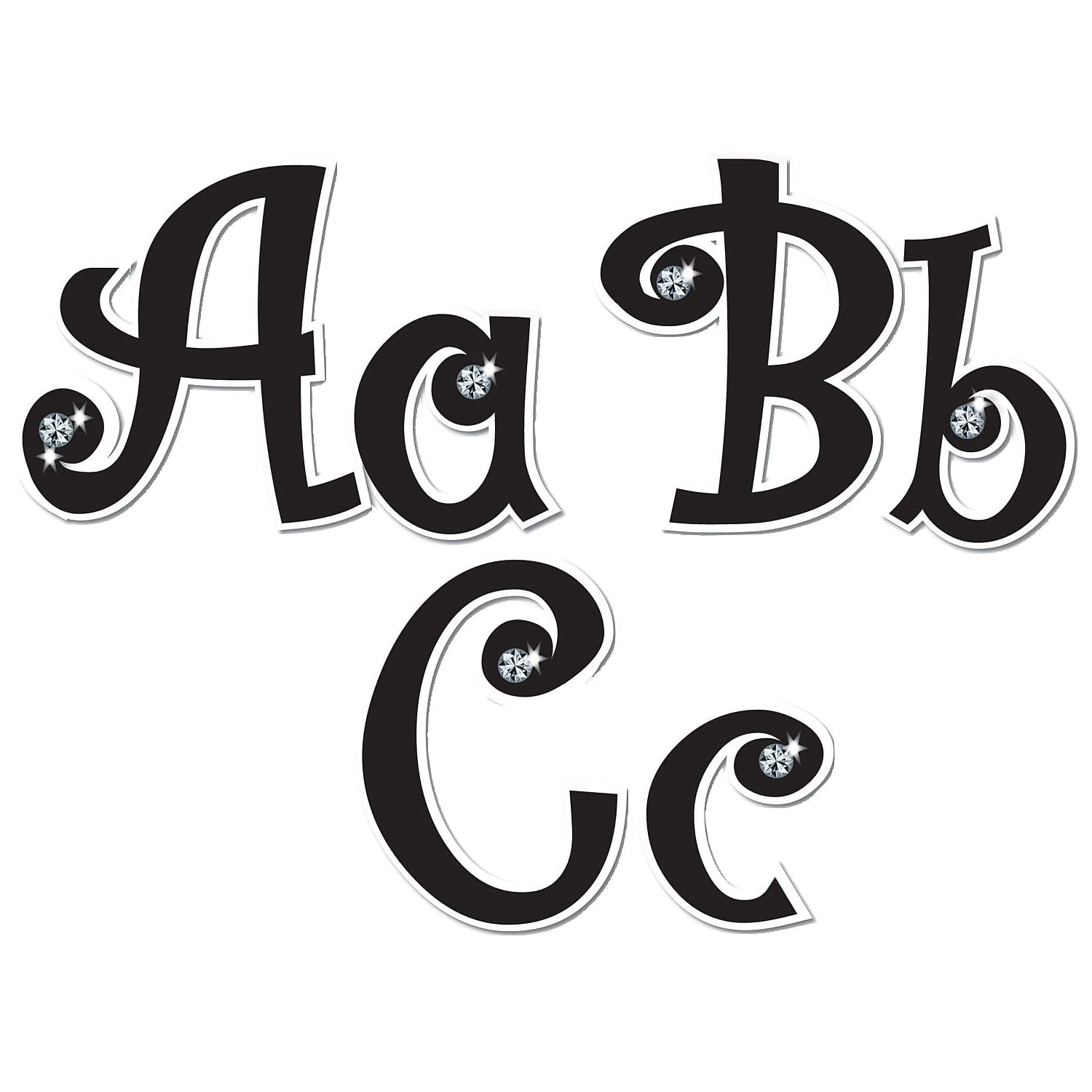 Teacher Created Resources 5-Inch Bling Letters with Jewels, 395 Pieces