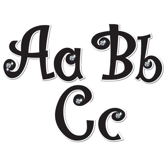 Teacher Created Resources 5-Inch Bling Letters with Jewels, 395 Pieces