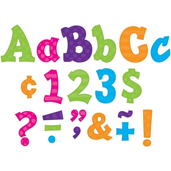 Teacher Created Resources Multi Bright Sassy Solids 5-Inch Letters, 714 Pieces