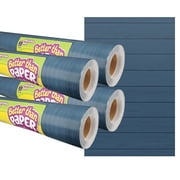 Teacher Created Resources Admiral Blue Wood Better Than Paper Bulletin Board Roll, 4' x 12', Pack of 4