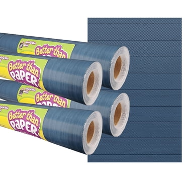 Teacher Created Resources White Brick Better Than Paper Bulletin Board Roll - 4' X 12', Pack Of 4, Wrinkle-Free Fabric