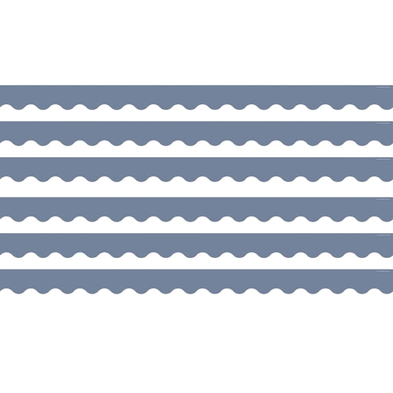 Teacher Created Resources Aegean Blue Scalloped Border Trim, 35 Feet Per Pack, 6 Packs
