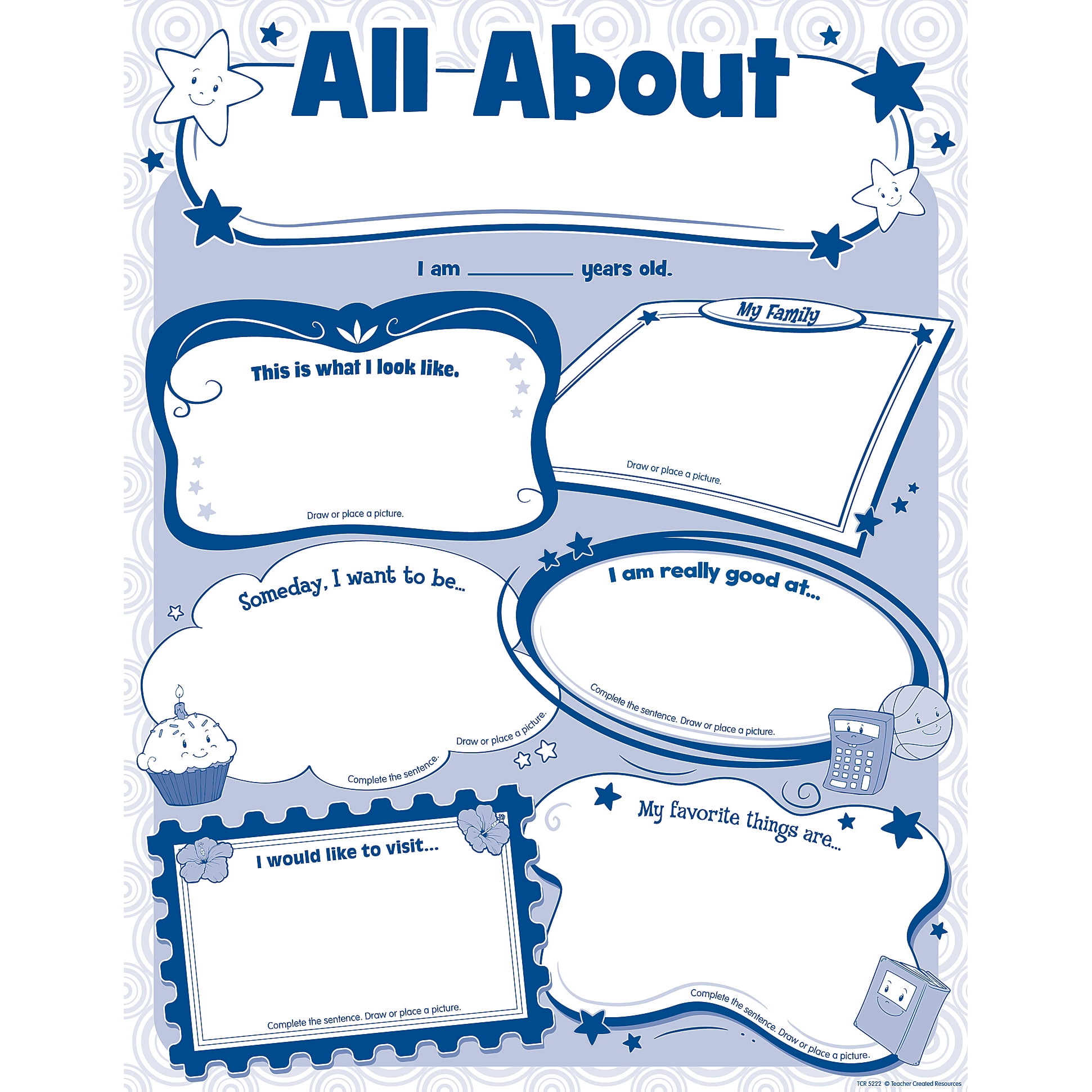 Teacher Created Resources All About Me Poster Pack, Pack of 32 ...