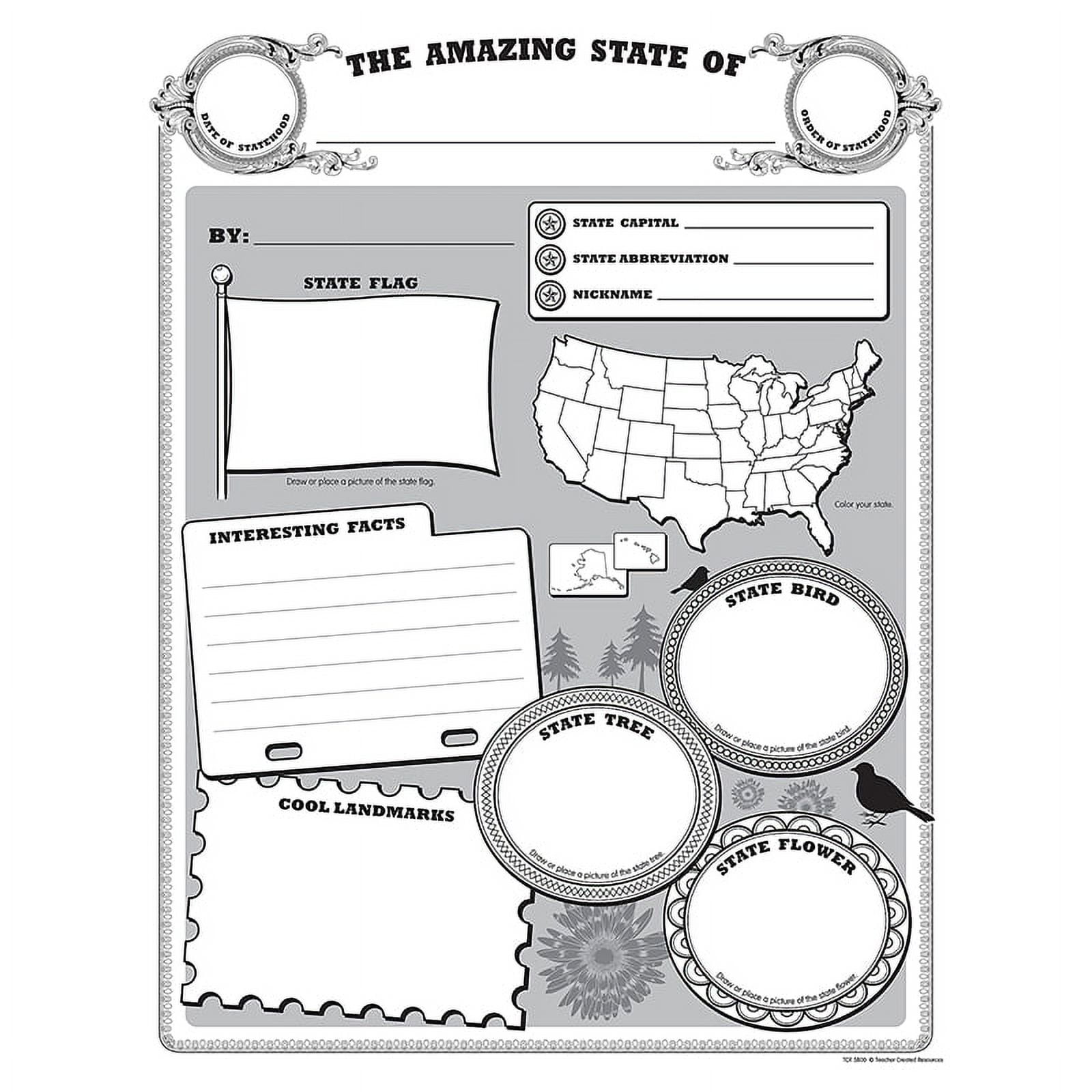 Teacher Created Resources Amazing State Poster Pack, 32 Sheets - Walmart.com teacher-created-resources-amazing-state-poster-pack-32-sheets-walmart-com