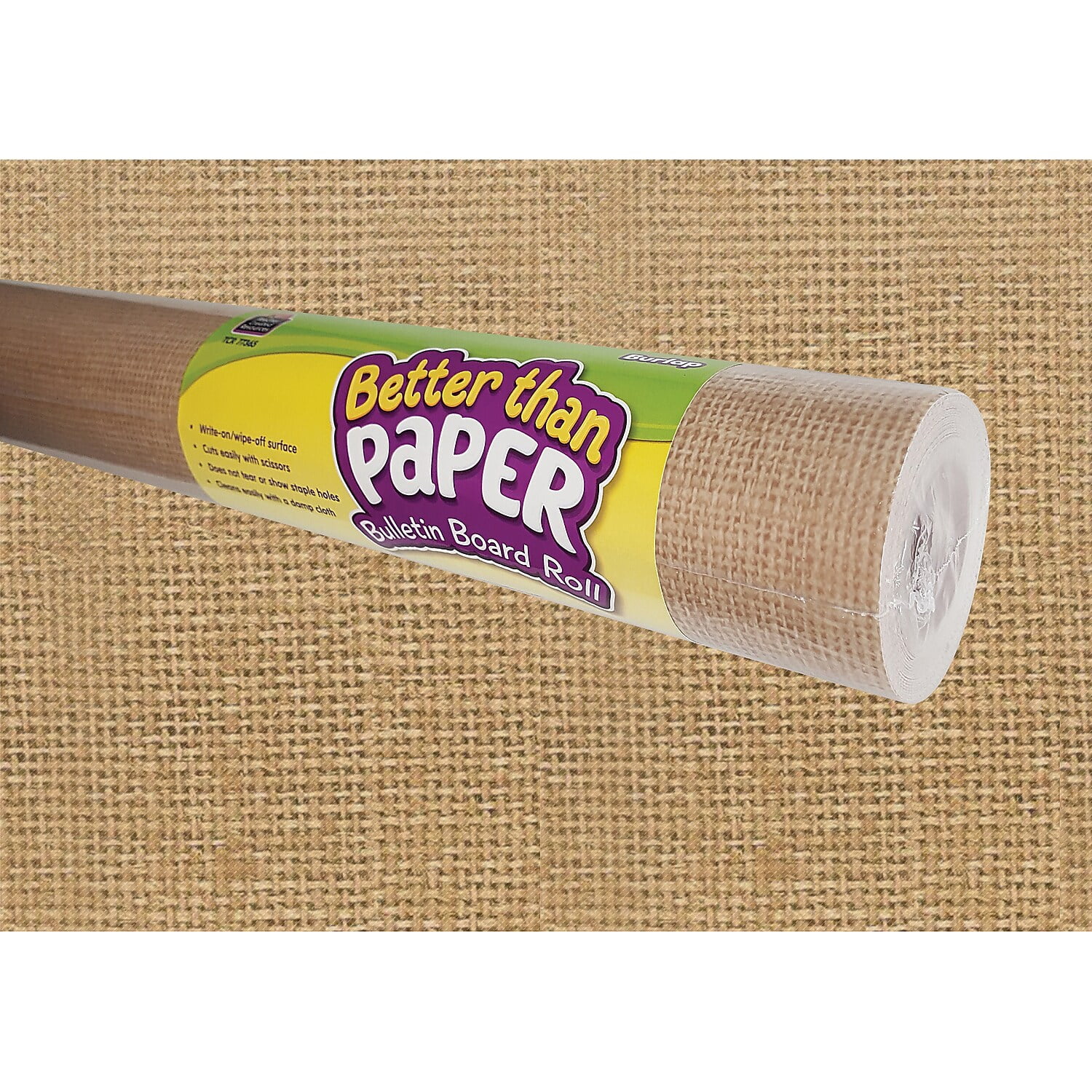 TEACHER CREATED RESOURCES Better Than Paper Bulletin Board Roll 4 ft x 12 ft Burlap TCR77365