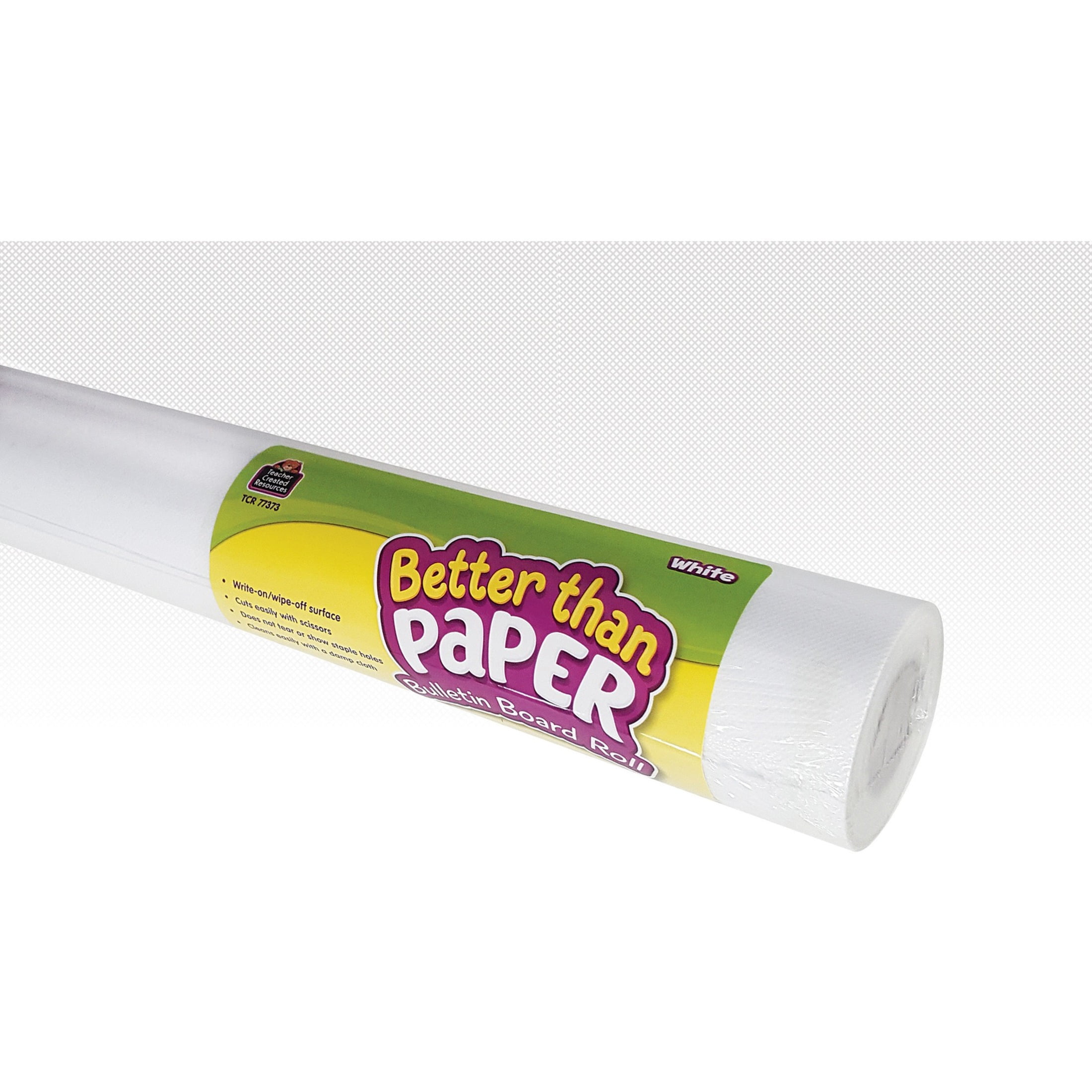 Better Than Paper Bulletin Board Roll, 4 ft x 12 ft, White Better Than Paper Bulletin Board Roll, 4 ft x 12 ft, White