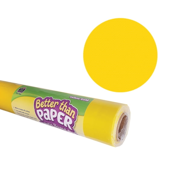Teacher Created Resources Better Than Paper Bulletin Board Roll, 4' x 12', Yellow Gold, 4 Rolls