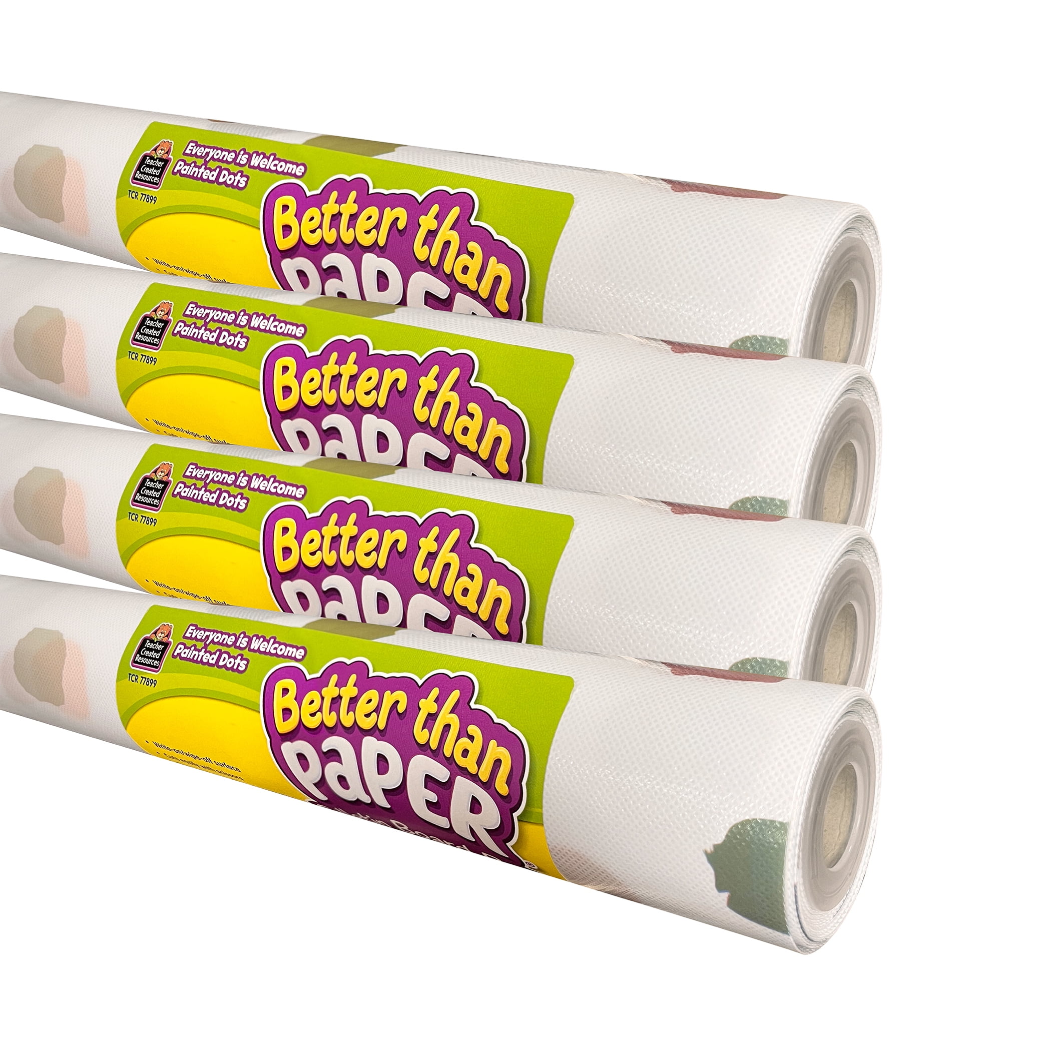 Teacher Created Resources Painted Dots Straight Border Trim – 50-Foot Roll, 3x50 Inches, Colorful Classroom Decor