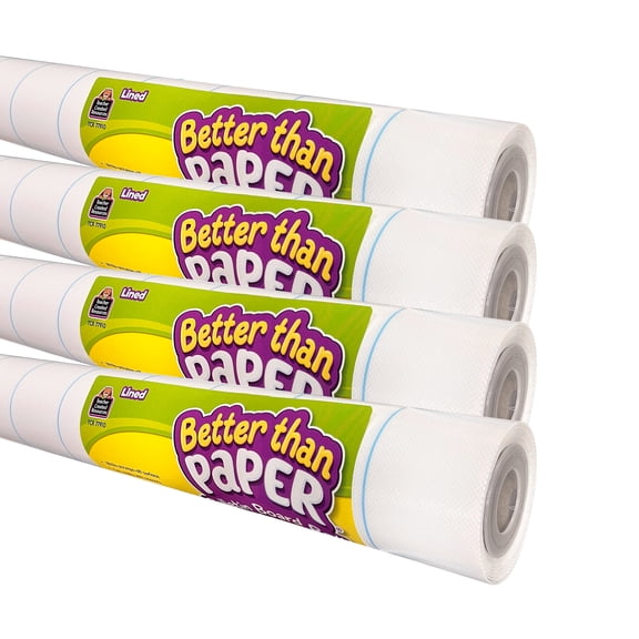 Teacher Created Resources Better Than Paper Bulletin Board Roll Lined, 4-Pack