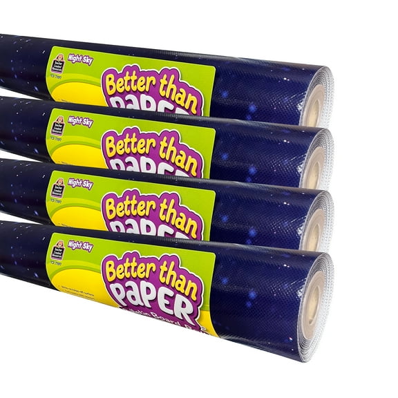 Teacher Created Resources Better Than Paper Bulletin Board Roll, Night Sky, 4-Pack