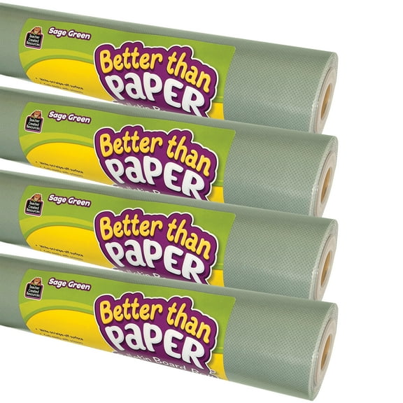 Teacher Created Resources Better Than Paper Bulletin Board Roll, Sage Green, 4-Pack