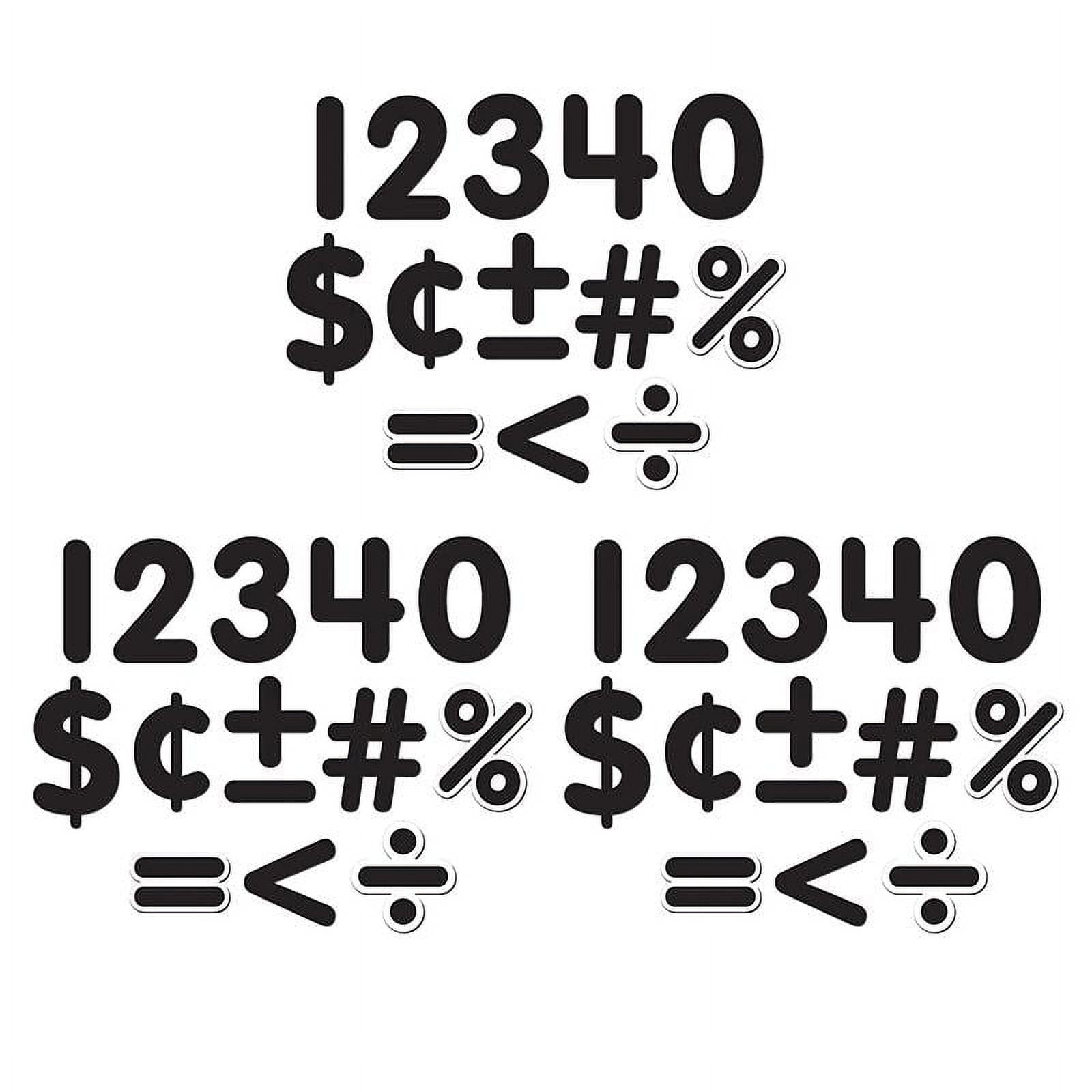 Teacher Created Resources Black Classic 21/2" Numbers, 65