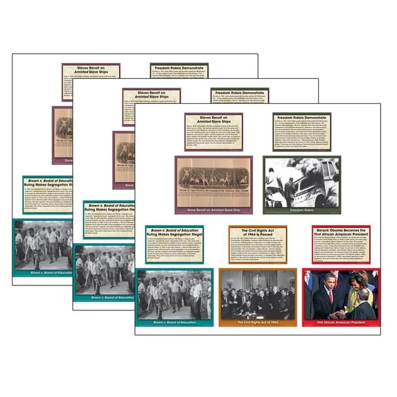 Teacher Created Resources Black History Events Accents, 3 Sets, 108 Pieces