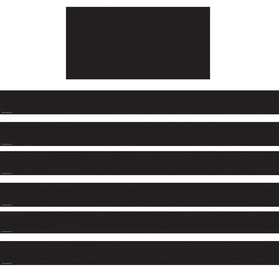 Teacher Created Resources Black Straight Border Trim, 35 Feet Per Pack, 6 Packs