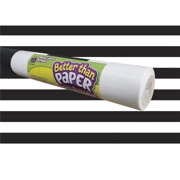 Teacher Created Resources Black & White Stripes Better Than Paper Bulletin Board Roll