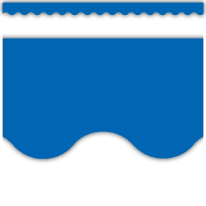 Blue Scalloped Classroom Border Trim, 35 Feet Pack