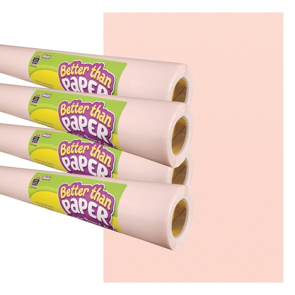 Teacher Created Resources Blush Better Than Paper Bulletin Board Roll, 4' x 12', Pack of 4