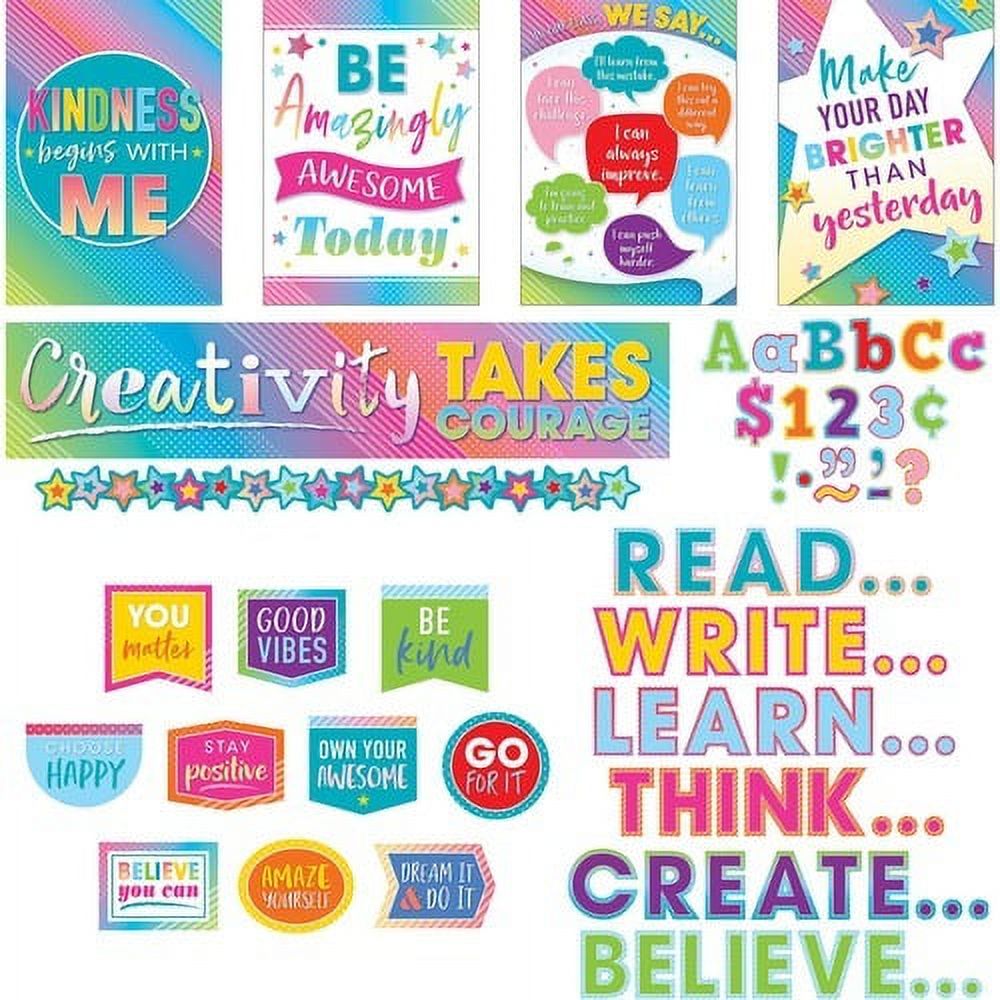 Teacher Created Resources Board Decorative Set Colorful Vibes - Sturdy ...