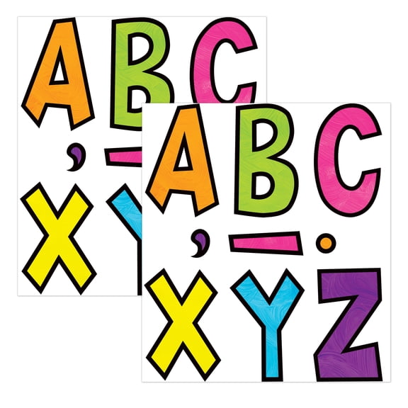 Teacher Created Resources Brights 4Ever 7" Fun Font Letters, 120 Per Pack, 2 Packs