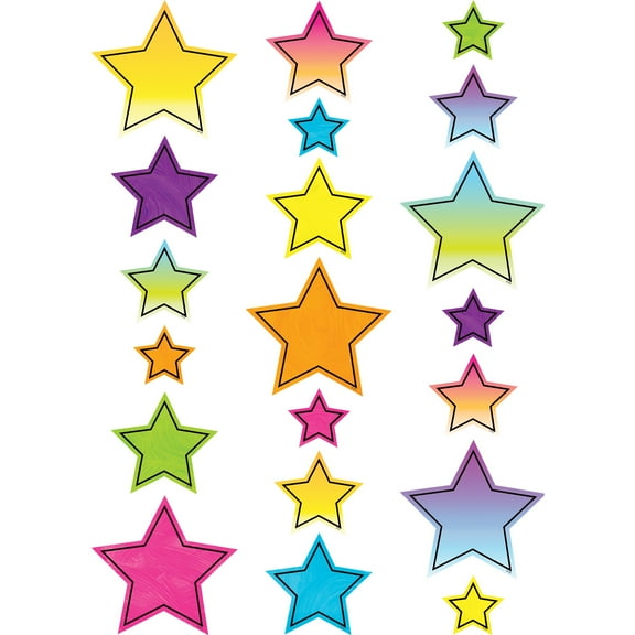 Teacher Created Resources Brights 4Ever Star Accents, Assorted Sizes, 60 Per Pack, 3 Packs