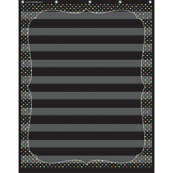Teacher Created Resources Chalkboard Brights 10 Pocket Chart