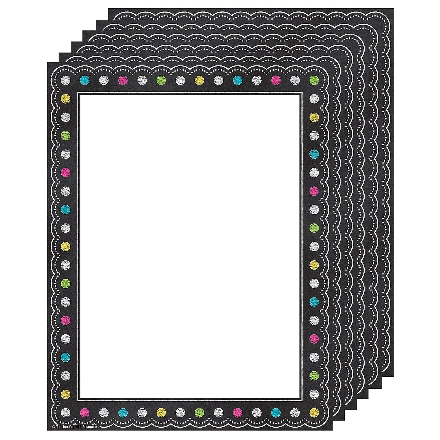 Teacher Created Resources Chalkboard Brights Computer Paper 50 Per Pack 6 Packs (TCR5837-6)