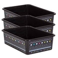 thumbnail image 1 of Teacher Created Resources Chalkboard Brights Large Plastic Storage Bin, Pack of 3, 1 of 2