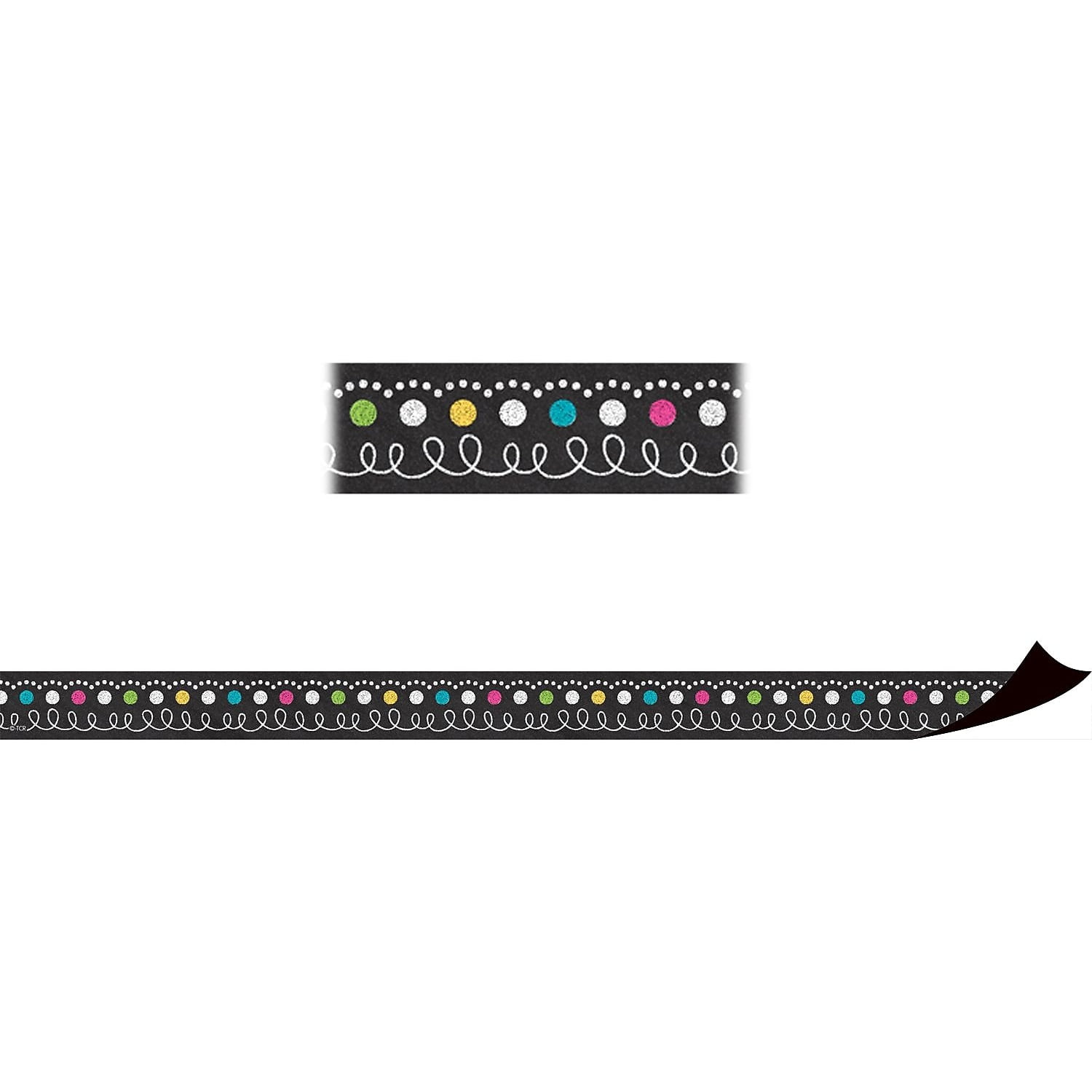 Chalkboard Brights Multicolor Magnetic Strips, 12 x 0.75 inches