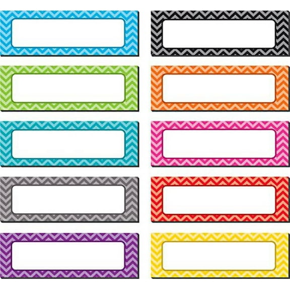 Teacher Created Resources Chevron Labels Accents Decorative Magnet, 0.10" x 4.50" x 1.50", Multicolor, 20 per Set