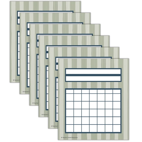 Teacher Created Resources Classroom Cottage Incentive Charts, 36 Per Pack, 6 Packs
