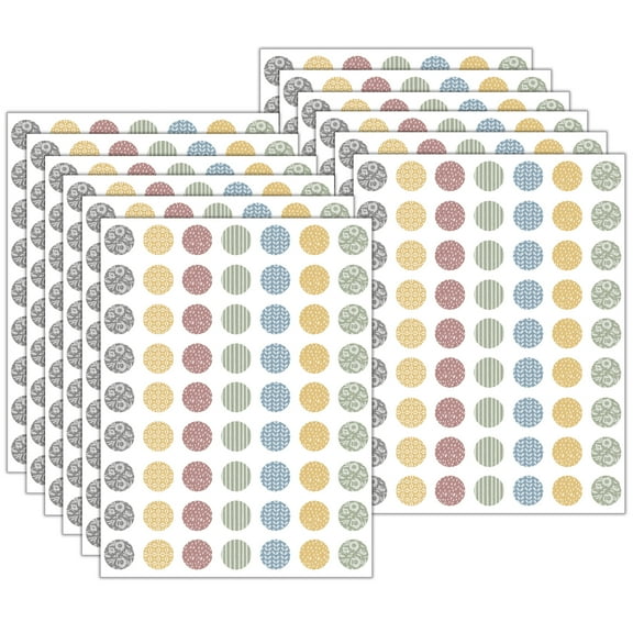 Teacher Created Resources Classroom Cottage Mini Stickers, 378 Per Pack, 12 Packs