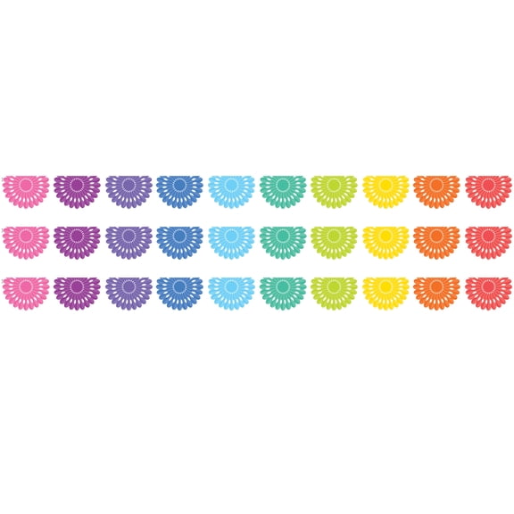 Teacher Created Resources Colorful Fiesta Die-Cut Border Trim, 35 Feet Per Pack, 3 Packs