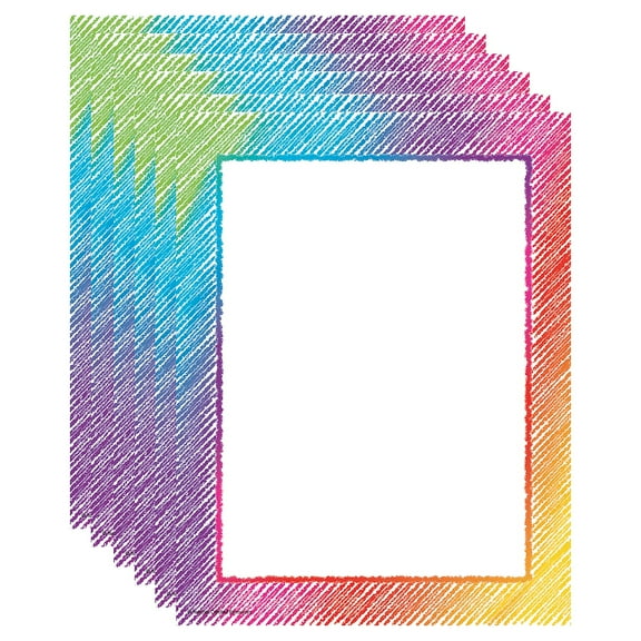 Teacher Created Resources Colorful Scribble Computer Paper 8.5" x 11" 50 Sheets/Pack 6 Packs