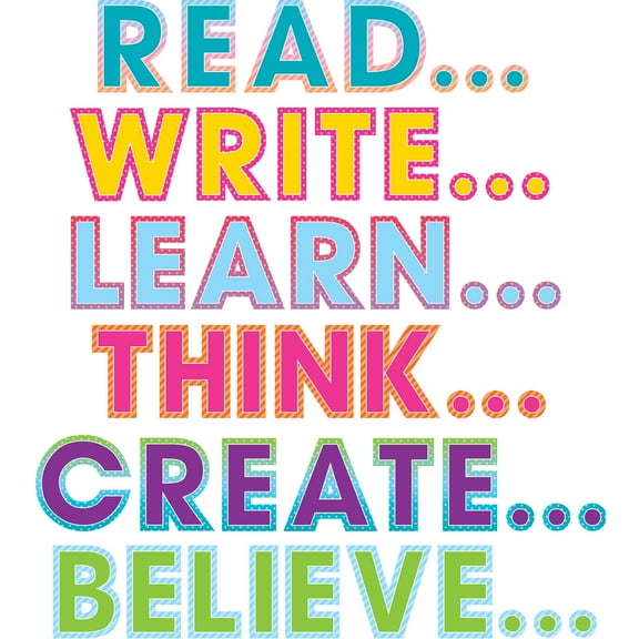 Teacher Created Resources Colorful Vibes Motivation Bulletin Board Set, 57 Pieces