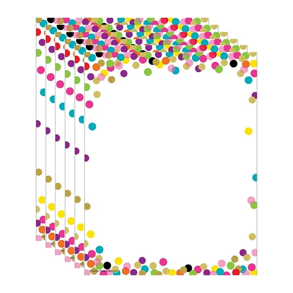 Teacher Created Resources Confetti Computer Paper 8.5" x 11" 50 Sheets/Pack 6 Packs (TCR2735-6)