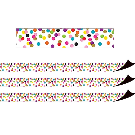 Teacher Created Resources Confetti Magnetic Border 24 Feet Per Pack 3 Packs (TCR77149-3)