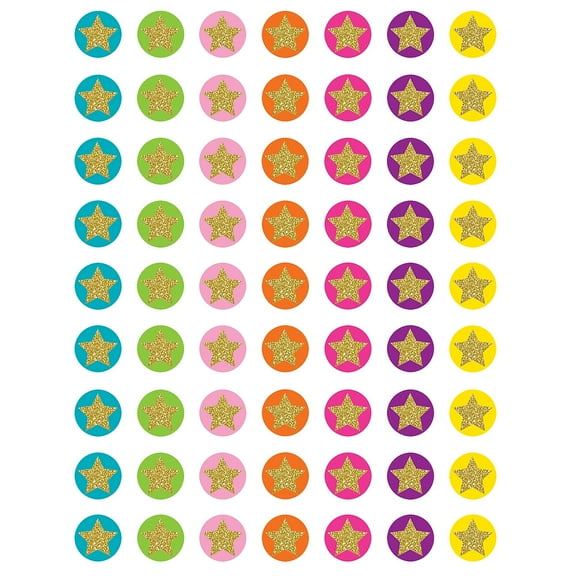 Teacher Created Resources Confetti Stars Mini Stickers Pack of 378 (TCR3602)