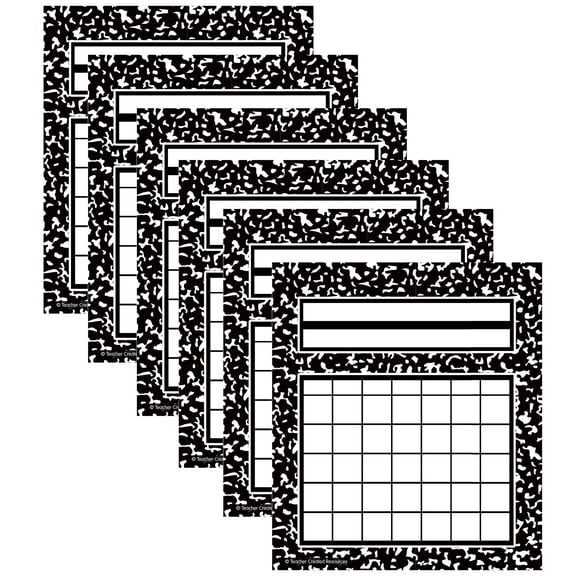 Teacher Created Resources Cool for School Composition Incentive Charts, 36 Per Pack, 6 Packs