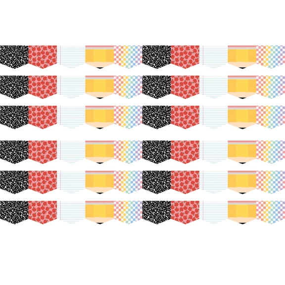 Teacher Created Resources Cool for School Die-Cut Border Trim, 35 Feet Per Pack, 6 Packs
