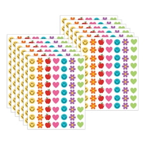 Teacher Created Resources Cool for School Mini Stickers, 378 Per Pack, 12 Packs