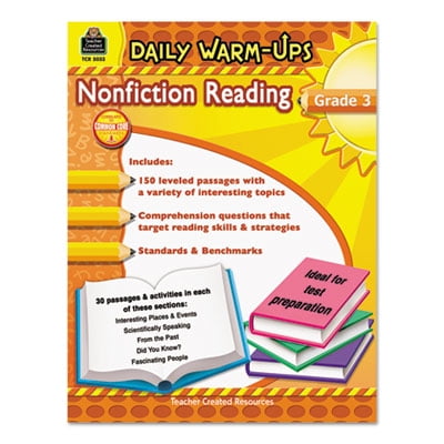 Teacher Created Resources Daily Warm-Ups Nonfiction Reading Activity Book Grade 3 TCR5033